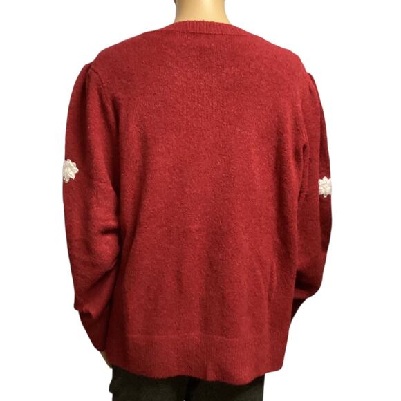 Belle Isle by torrid Button Front Cardigan embroidered size 2X red - Picture 3 of 10